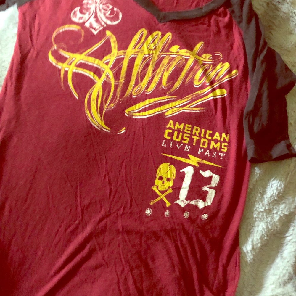 Soft super cute Affliction live fast tee